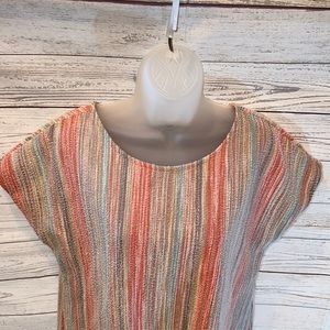 Rose + Olive Blue Floral Print Off the Shoulder Blouse Shirt Top Size Medium